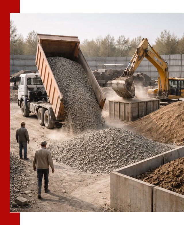 Доставка нерудных материалов с погрузкой и разгрузкой в Бирске