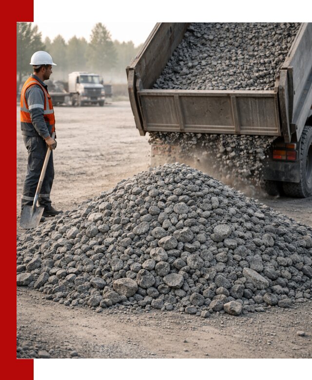 Гранитный щебень фракции 100–201 для строительства в Бирске