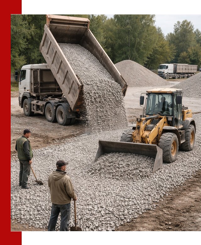 Купить гравийный щебень фракция 20-40 в Бирске с доставкой