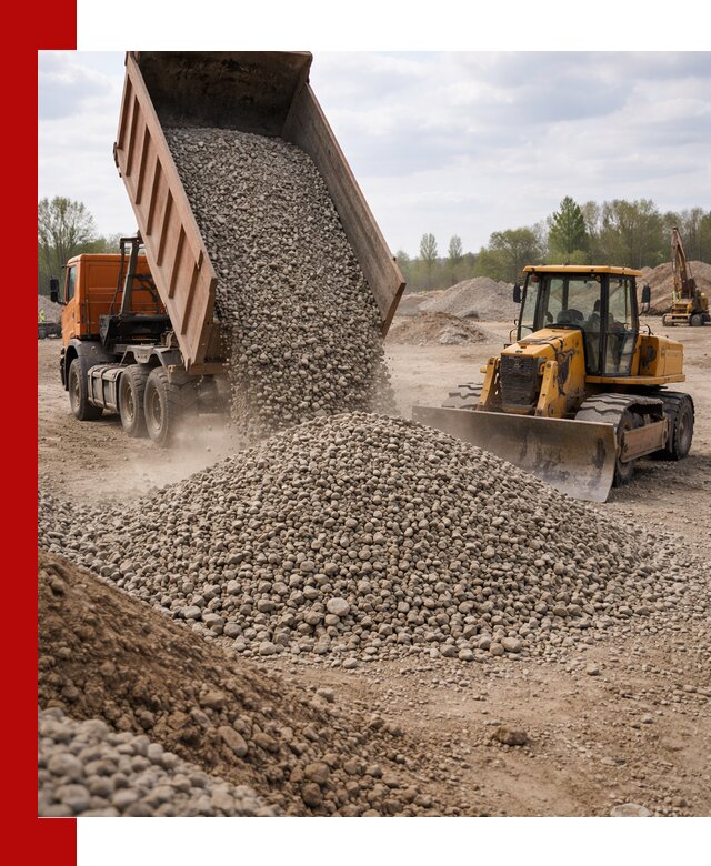 Доставка гравийного щебня фракции 40-70 в Бирске