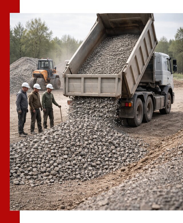 Доставка гравийного щебня фракции 70-120 в Бирске