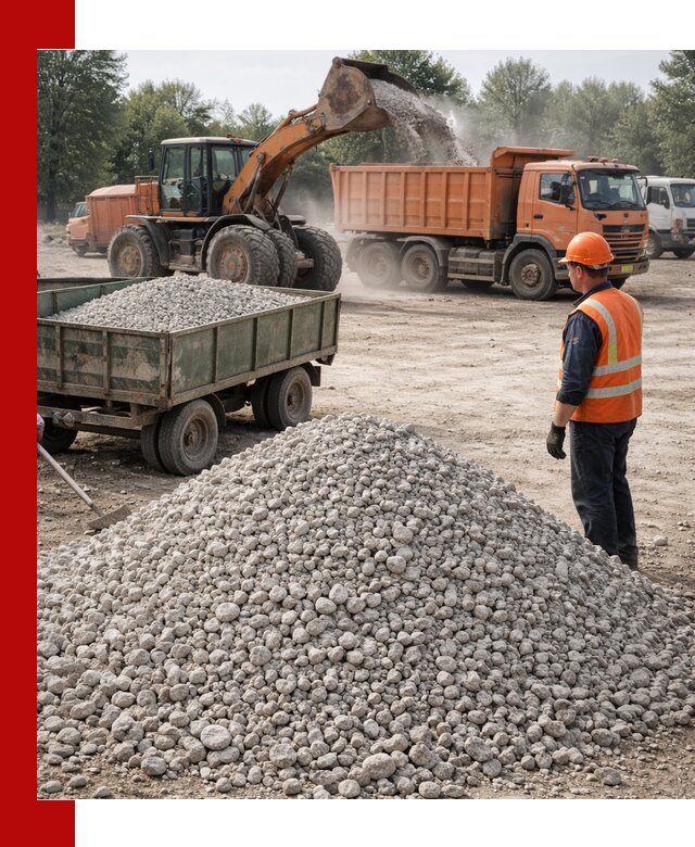 Доставка известнякового щебня фракция 20–40 в Бирске