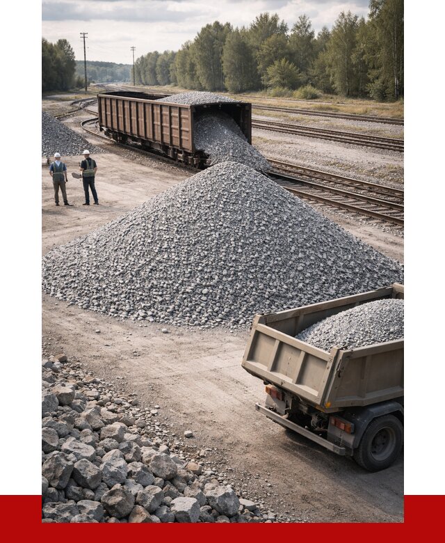 Железнодорожный щебень 20-60 в Бирске от 1767 р. | ПРОНЕРУДБрк