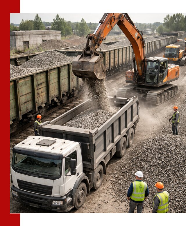 Железнодорожный щебень фракция 25–60 для поставок в Бирске