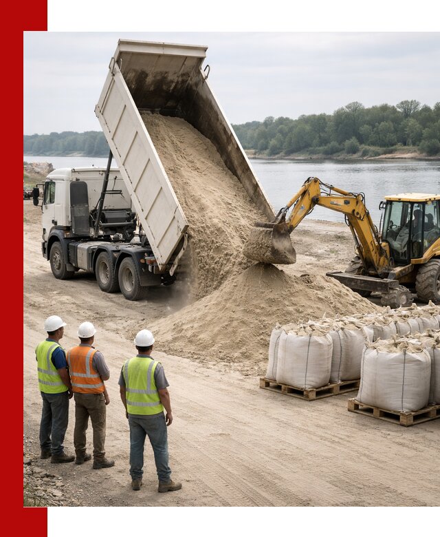 Доставка речного песка в Бирске самосвалами и погрузкой
