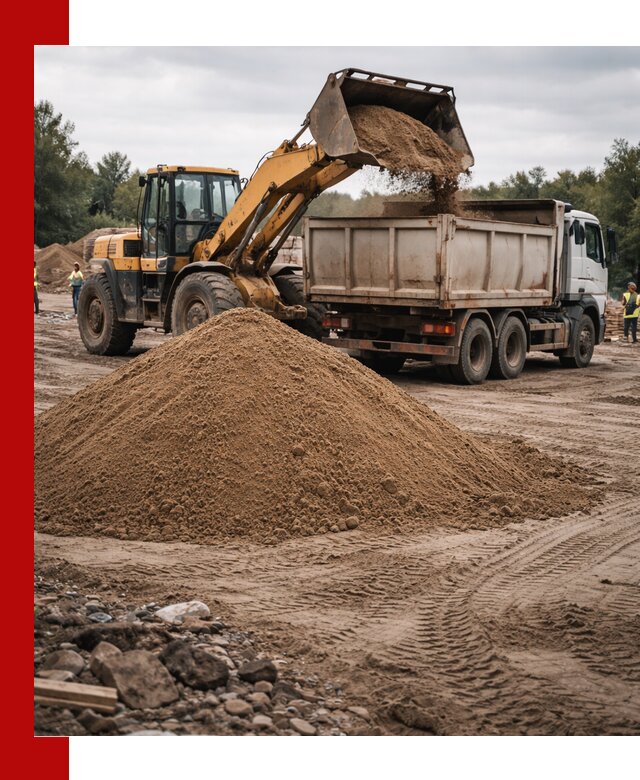 Доставка речного песка навалом в Бирске быстро и выгодно