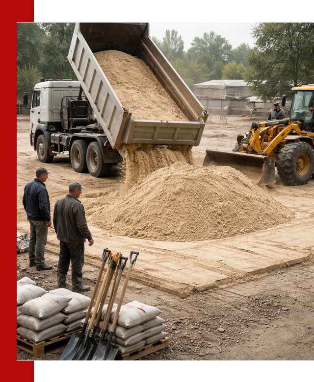 Доставка мытого песка в Бирске с самосвалами по выгодной цене