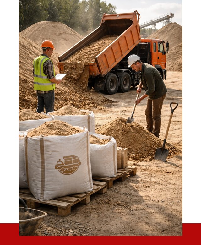 Строительный песок в Бирске от 2287 р. с доставкой, ПРОНЕРУДБрк