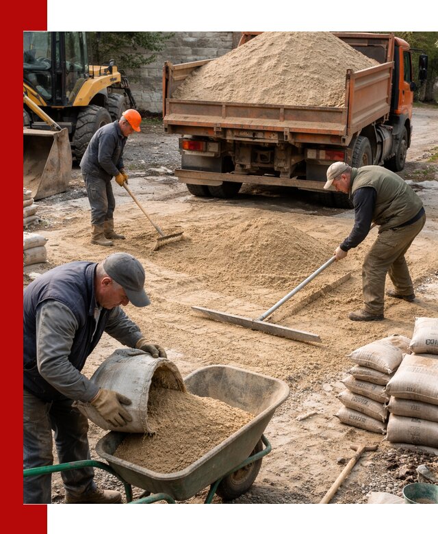 Поставка песка для стяжки в Бирске с быстрой доставкой