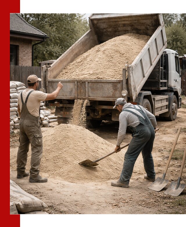 Песок для штукатурки с доставкой в Бирске качественный и чистый