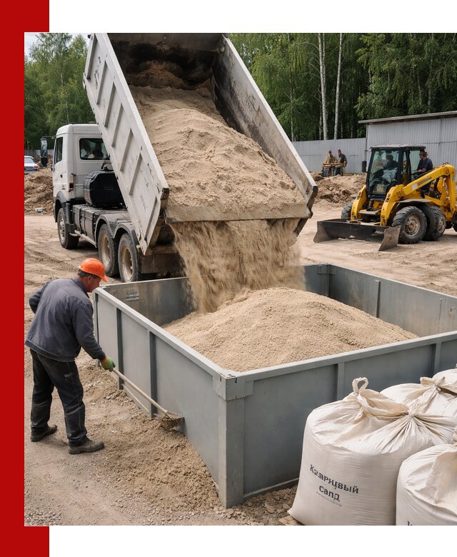 Кварцевый песок для фильтра в Бирске — доставка и качество