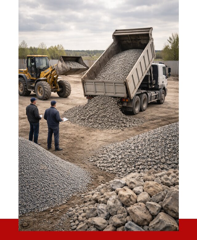 Гравий и камень с доставкой в Бирске от 4365 р. - ПРОНЕРУДБрк