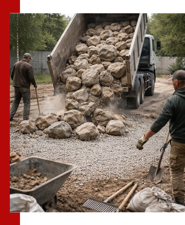 Доставка и укладка булыжника в Бирске