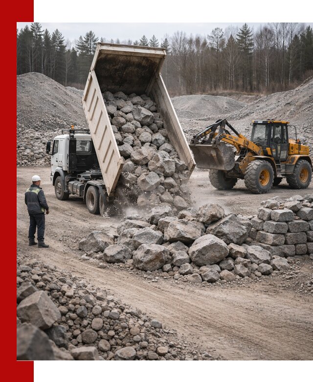 Доставка и продажа бутового гранитного камня в Бирске