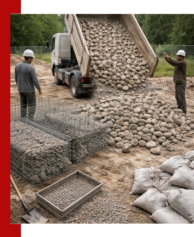 Камень для габионов фракция 70–151 в Бирске