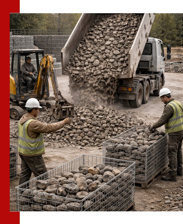 Камень для габионов фракция 100–201 в Бирске