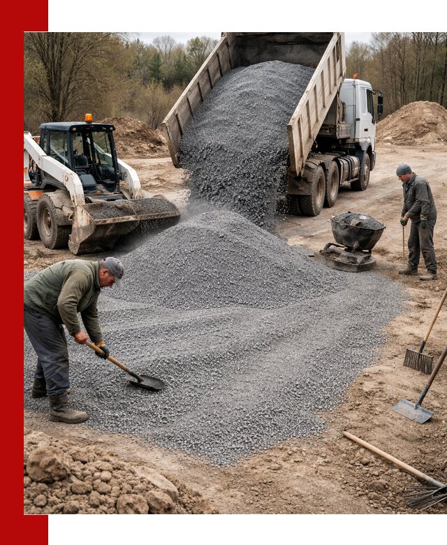 Отсев для подсыпки в Бирске — доставка и подсыпка на участок