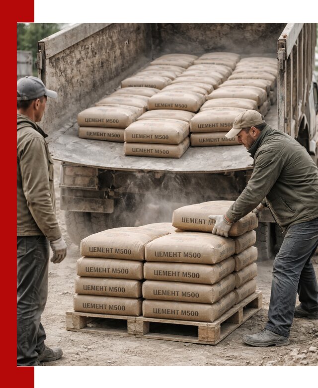 Цемент М500 с доставкой самосвалом в Бирске