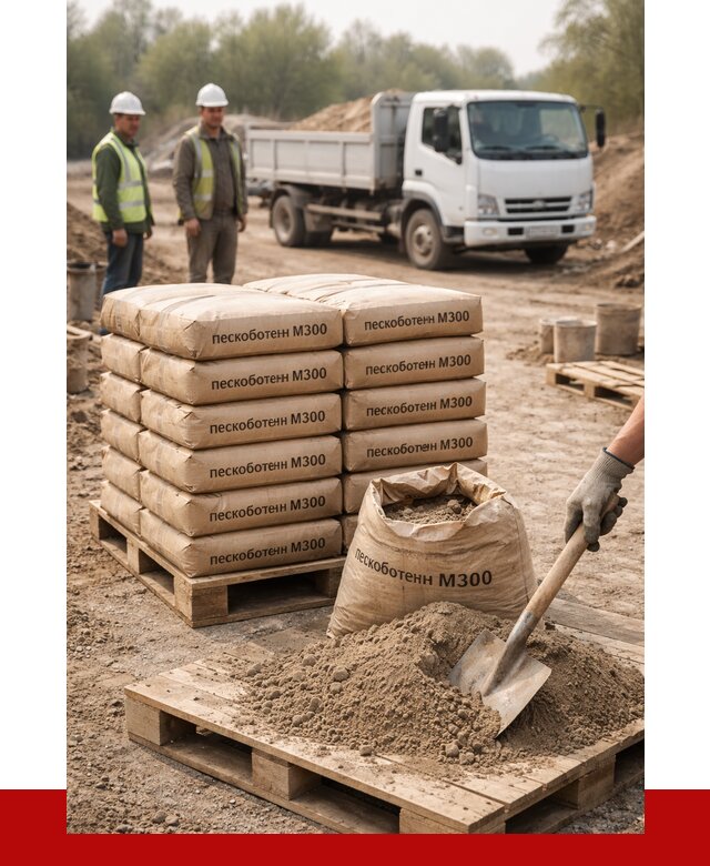 Пескобетон М300 в Бирске с доставкой от 4833 р. за куб | ПРОНЕРУДБрк