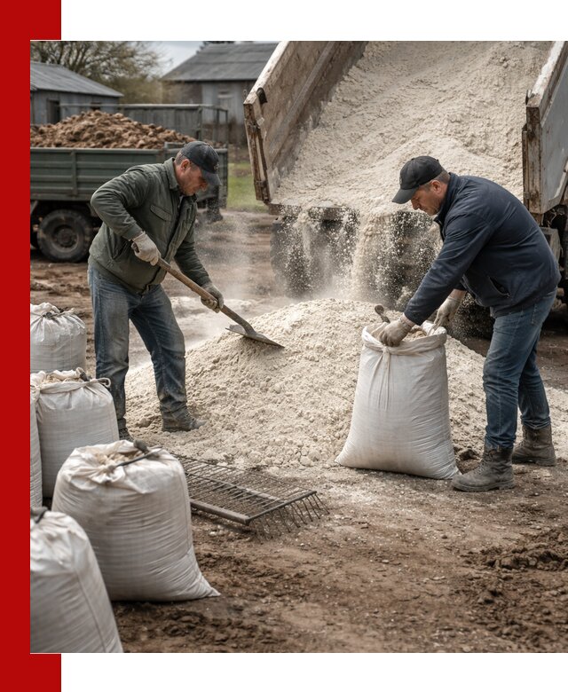 Доставка извести пушонки в Бирске оптом и мелким оптом