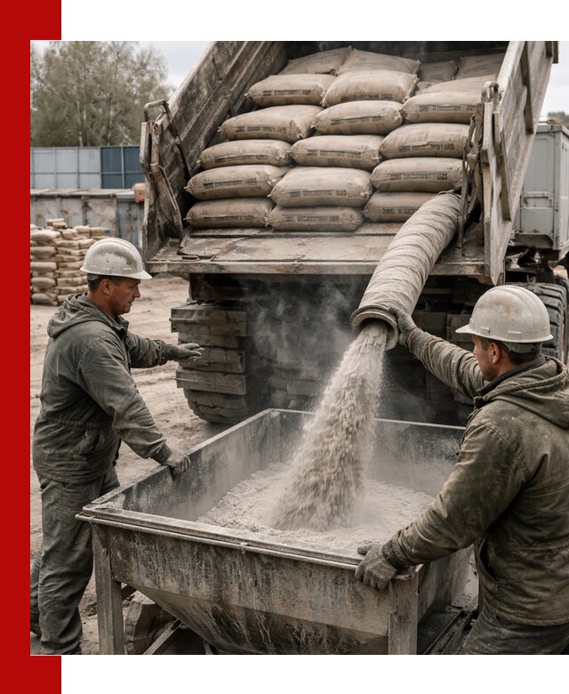 Доставка цемента М400 в Бирске оптом и в розницу