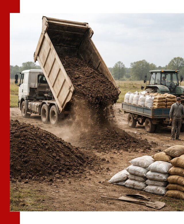Доставка грунта и удобрений оптом в Бирске для сельхоз и строительства
