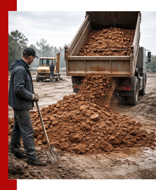 Глина для засыпки в Бирске с доставкой самосвалами