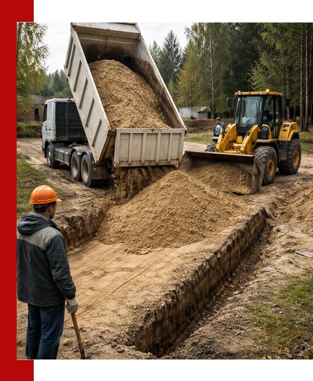 Доставка песчаного грунта в Бирске для строительных работ