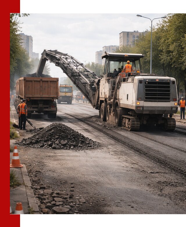 Фрезерованный асфальт в Бирске — удаление и вывоз старого покрытия