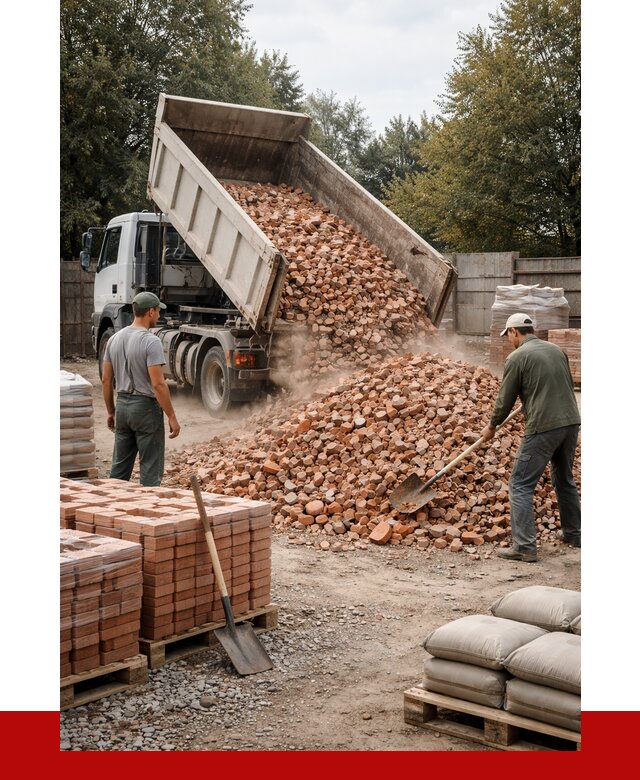 Бой кирпича в Бирске с доставкой от 4365 руб/куб | ПРОНЕРУДБрк