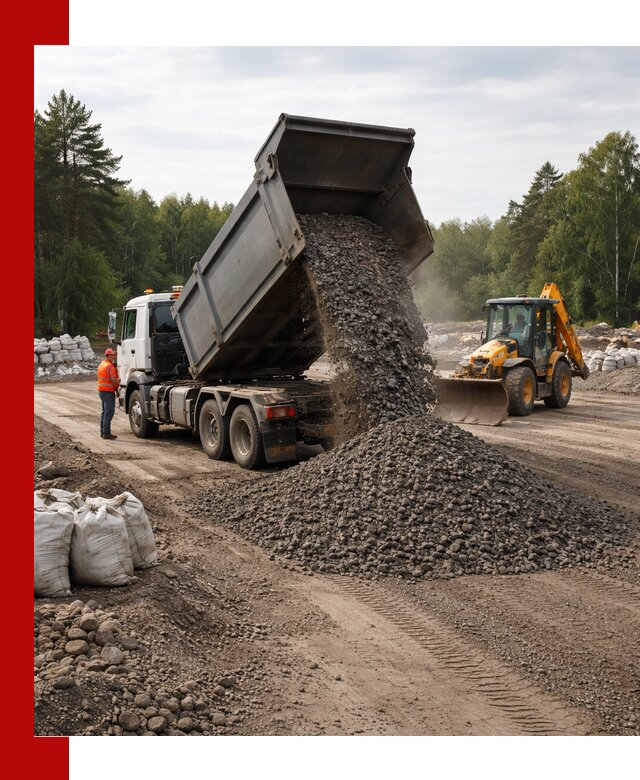 Доставка дробленого асфальта в Бирске для дорожных работ