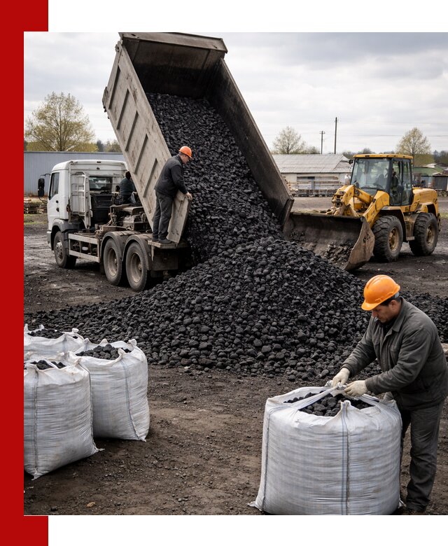 Доставка каменного угля в Бирске оптом и в розницу