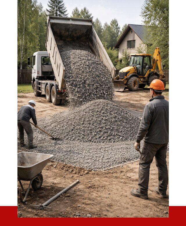 Отсыпка участка щебнем в Бирске от 6756 р. ПРОНЕРУДБрк